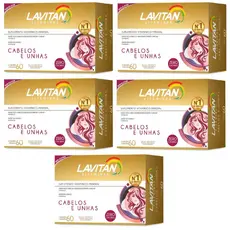 Lavitan Hair Cabelos E Unha Cimed 5x60 Cápsulas com Biotina