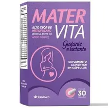 Mater Vita 500mg Para Gestante E Lactante Herbamed 30 capsulas