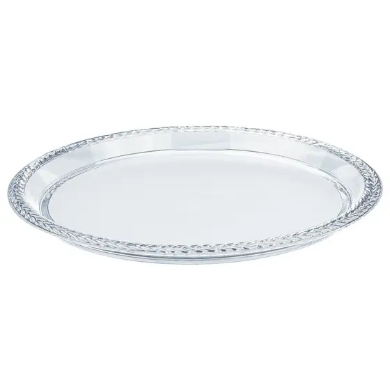 Bandeja Redonda Grande 26,0 cm Trança Cristal Linha Premium