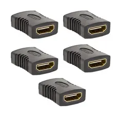 Kit 5 Emenda Hdmi Fêmea X Fêmea Adaptador Extensor