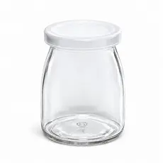 Kit 20 Pote De Vidro 100ml Tampa Plástica Pudim Doces Geleias