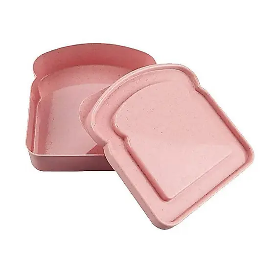 Sanduicheira Pote Plástico Com Tampa Porta Sanduiche Lancheira