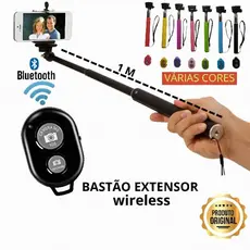 Pau De Selfie Bastão  360º Controle Bluetooth AJUSTÁVEL uso profissional universal