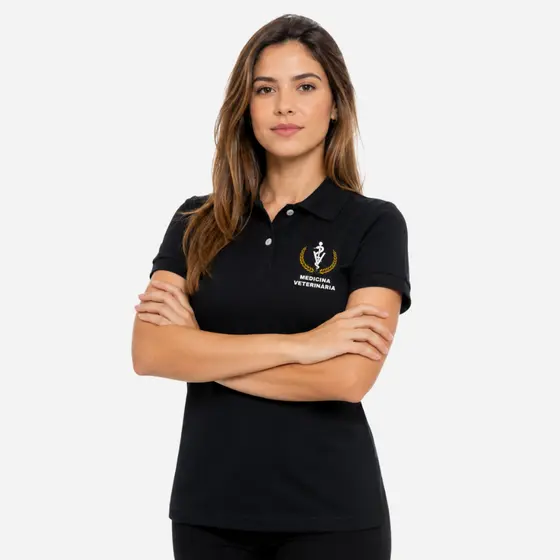 Camisa Polo Feminina Medicina Veterinária Camiseta Polo Premium Piquet PA - MEDICINA VETERINARIA
