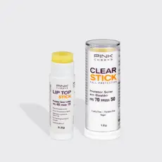 Combo Proteção Solar PINK CHEEKS - Clear Stick + Lip Top