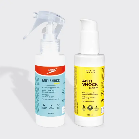 Kit Leave-in PINK CHEEKS - Linha Anti Shock Swim+pre Treino