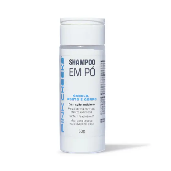 Shampoo Multifuncional 3 em 1 PINK CHEEKS  em Pó 50g Lançamento