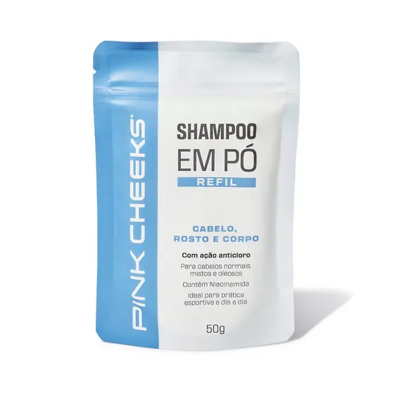 Refil Shampoo Multifuncional 3 em 1 PINK CHEEKS  em Pó 50g