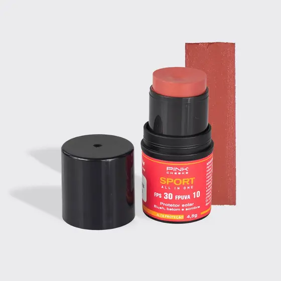 Blush  All in One PINK CHEEKS FPS30 FPUVA10 4,5g - Soft Peach 3 em 1 resistente agua e suor