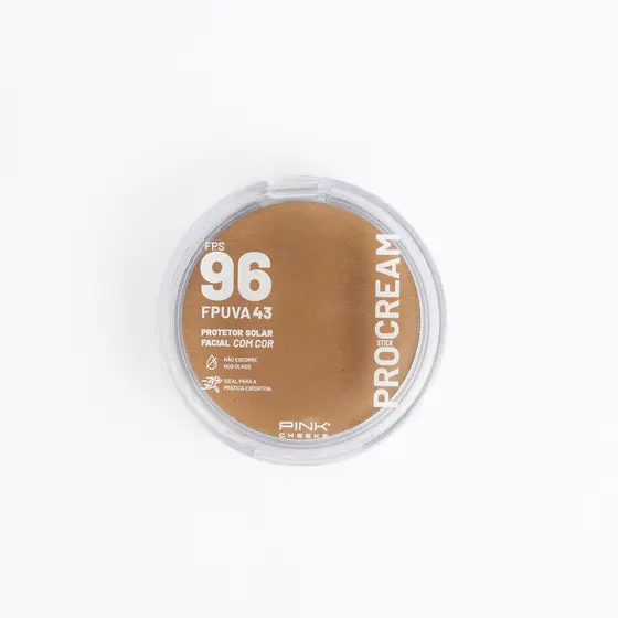 Pro Cream Protetor Solar Multifuncional FPS96 FPUVA43 14g LANÇAMENTO PINK CHEEKS