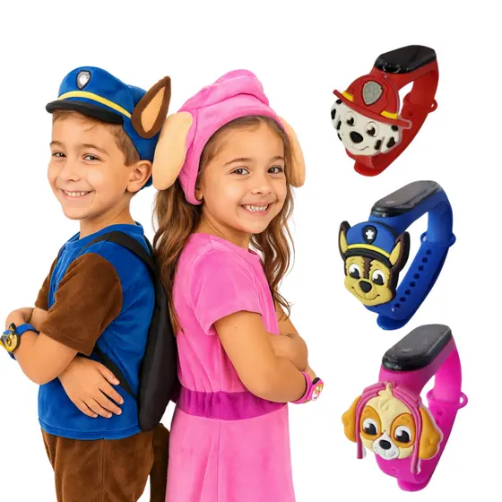 Relógio Infantil Digital Menino & Menina a Prova ´D Água Patrulha Canina