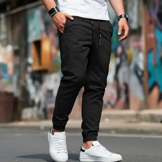 Calça Jogger Masculino casual jeans sarja