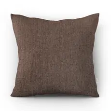 CAPA DE ALMOFADA LINHO MARROM 45x45