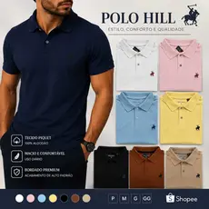 Camisa Gola Polo Masculina Adulta Malha Picket Camiseta De Qualidade