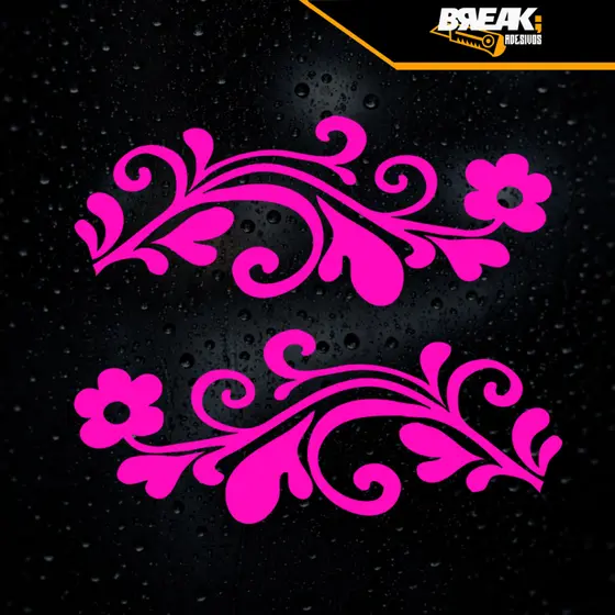 Kit 2 Adesivos de Flores para Biz/Capacete/Moto