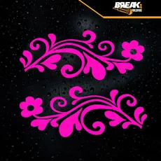 Kit 2 Adesivos de Flores para Biz/Capacete/Moto