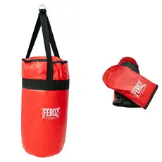 Saco de Pancada boxe infantil CHEIO + 1 PAR DE LUVA DE BATE SACO INFANTIL
