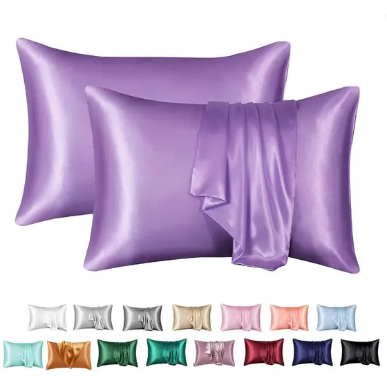 Fronha de Cetim Luxo 70x50cm Antifrizz para Cabelos Lisos Cacheados e Pele
