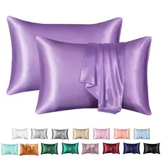 Fronha de Cetim Luxo 70x50cm Antifrizz para Cabelos Lisos Cacheados e Pele