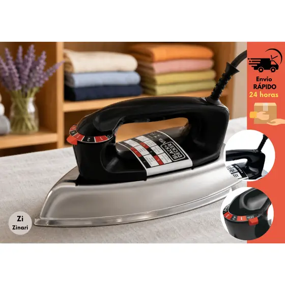 Ferro De Passar Roupas Black Decker Elétrico Antigo Preto VFA1110TM2