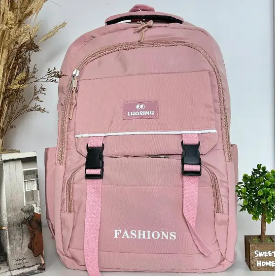 Mochila grande unissex para escola Nylon impermeável