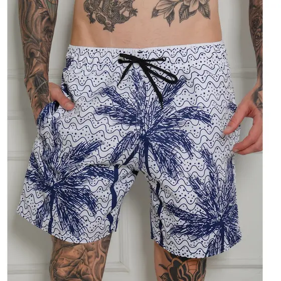 Short Tactel Grosso Masculino Mauricinho Adulto Surf Praia Piscina Secagem Rápida Academia Bermuda Verão