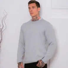 Suéter top Masculino Tricô Blusa De Frio Gola Redonda Malha Grossa