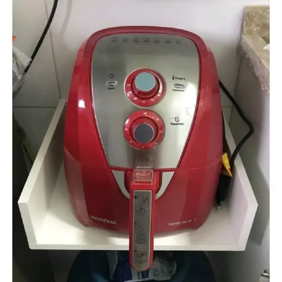 Suporte Para Airfryer Prateleira Mdf Branco Nicho Organizador para Cafeteira | Liquidificador | Batedeira | Eletros