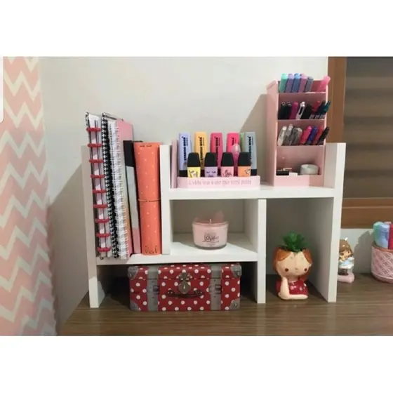 Organizador De Mesa Ajustável Nicho De Mesa Home Office