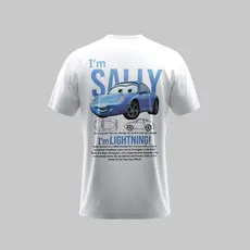 Camiseta Filme Carros Relâmpago Mcqueen e Sally Camisa Algodão Desenho