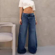 Calça Jeans Feminina Wide Leg Relaxed Cintura Baixa 29909