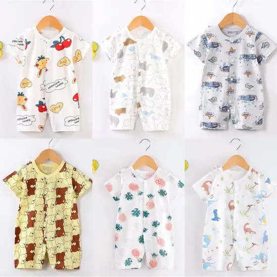 Fato De Escalada De Manga Curta Para Bebês E Crianças De 0-18 Meses , Roupa Adequada Fotografia De No Verão ,