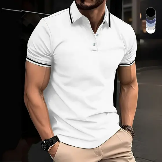 Camisa Gola POLO Masculina Básica Piquet Lisa Uniforme Queima Estoque