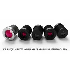 Kit 5 Unidades – Lente 3.6mm para Câmeras de Segurança e Infravermelho (M12)
