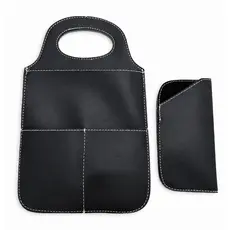 Kit Porta Lixeira + Porta Óculos Automotivo em Couro para Carro Porta celular