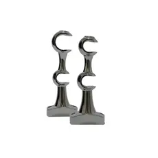 SUPORTE DUPLO 19/19 MM METALIZADO PARA VARÃO DE CORTINA