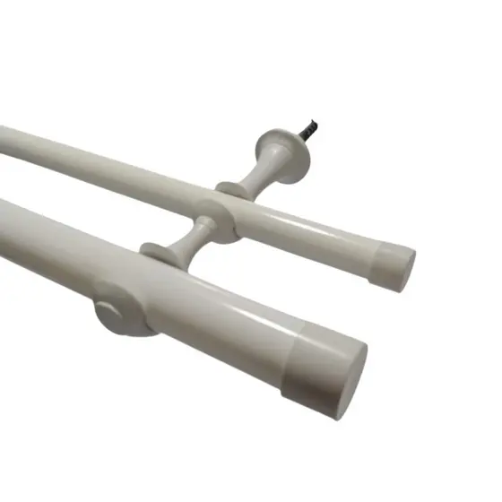 KIT VARÃO DUPLO DE AÇO 1 METRO 28MM ECOWOOD COM PINTURA ELETROSTÁTICA