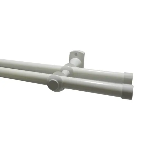 KIT VARÃO DUPLO DE AÇO 2 METROS 19MM COM PINTURA ELETROSTÁTICA
