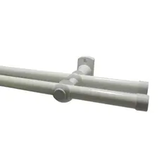 KIT VARÃO DUPLO DE AÇO 2 METROS 19MM COM PINTURA ELETROSTÁTICA