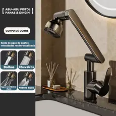 Metal Torneira de 1080° graus giratória de água quente e fria torneira de cozinha moderna giratória para Com mangueira