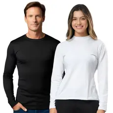 Blusa Feminina e Blusa Masculina Térmica Peluciada Segunda Pele Manga Longa Peluciada Inverno