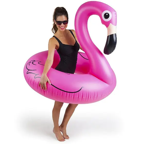 Boia inflável Flamingo 90 cm piscina praia