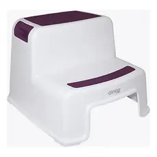 Escada Infantil 2 Degraus Clingo Banquinho Banheiro - Rose - Até 80kg