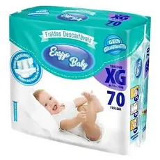 Fralda Enzzo Baby Tamanho XG Pacotão 70 Unidades - Proteção e Conforto