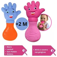 Mordedor Bebê Silicone Macio Mãozinha Pezinho Estrela Vilatoy