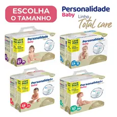 Fralda Personalidade Baby Total Care P M G XG XXG - Proteção 12h