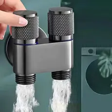 Válvula De Controle Dupla 1 Entrada 2 Saída Para Máquina De Lavar e Torneira De Vaso Sanitário KIT BANHEIRO