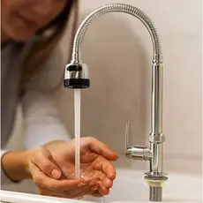 Torneira Gourmet de Parede com Ducha Para Cozinha - Inox