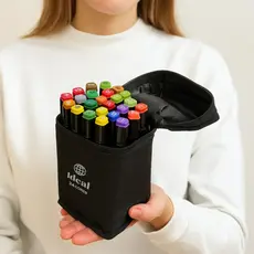 Estojo com 24 Canetas de Colorir Hidrográficas