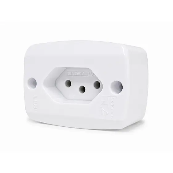 Tomada De Sobrepor Bipolar 2p+t 10a 250v 63140